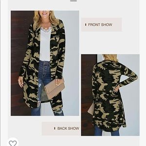 Elapsy Women Fashion Cozy Knit Open Front Long Sleeve Long Knit Cardigan Sweater